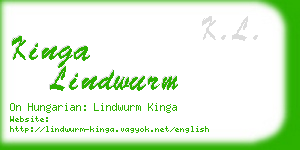kinga lindwurm business card